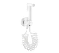 PulvéRisateur De Bidet à Main Pour Toilette Blanc Kit Douchette Wc Suspendu Douchette Toilette Wc Suspendu Pistolet WC Universel Blanc tuyau À Ressort