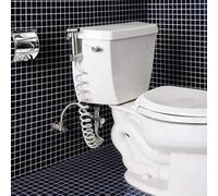 Pulvérisateur de bidet à main pour toilettes - Kit Shattaf à fixation murale avec buse double fonction pour lavage féminin et bain d'animaux domestiques - Tuyau flexible noir 22 cm (noir)