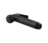 Pulvérisateur de bidet chromé pour Shattaf et Wudu - Pommeau de douche à main en alliage de zinc avec levier marche/arrêt et plomberie standard de 1,27 cm (noir)