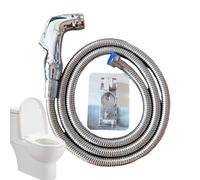 Pulvérisateur de bidet de toilette portable, pulvérisateur de bidet - Pulvérisateur de couche en tissu - Contrôle de pression de l'eau, raccord de bidet avec tube, ensemble d'outils de nettoyage pour