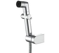 Pulvérisateur de bidet portable pour toilettes, pulvérisateur portable en tissu ABS, pulvérisateur à double fonction pour l'hygiène personnelle, robinet de bidet mural pour chanter, chromé