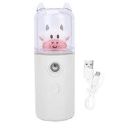 Pulvérisateur de brume faciale d'animal de dessin animé mignon, vaporisateur hydratant portatif pour la peau, nano pulvérisateur pour la maison, le bureau, les voyages, matériau (Blanche)