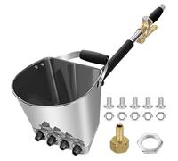 Pulvérisateur de Ciment Projecteur Mortier Pistolet à Ciment Machine à Crépir avec 4 Jets Pulvérisateur de Sablon Plâtre Béton Mortier Chaux pour Peinture Murale