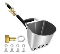 Pulvérisateur de Ciment Projecteur Mortier Pistolet à Ciment Machine à Crépir Plâtre Béton Mortier Chaux Pulvérisateur de Sablon pour Peinture Murale, Argent