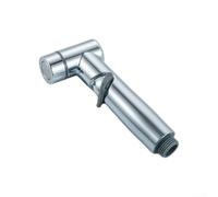 Pulvérisateur de douche à main en polymère ABS pour bidet, pulvérisation de couches en tissu, bain de chien, nettoyage des sols, lavage de poêle accroupie et désinfectant (argenté)