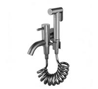 Pulvérisateur De Eoilette Pour Bidet Kit Douchette Wc Suspendu Douchette Wc Kit Complet Tout Cuivre Multifonction, Tuyau À Ressort, Or Brossé