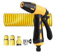 Pulvérisateur de jardin avec tuyau de conduite d'eau, pistolet pulvérisateur pour arrosage et nettoyage, pulvérisateur de jardin, haute pression (pistolet à eau + tuyau de 10 m)