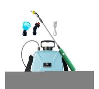 Pulvérisateur de Jardin Électrique,Pulvérisateur à Gazon 5L - 3 Buses Brumisatrices avec Sangle d'Épaule et Lance Télescopique pour Jardin Extérieur Nettoyage Voiture Sol Fenêtre Piscine
