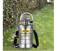 Pulvérisateur de jardin en acier inoxydable VEVOR - À pression préalable - Multi usage - Capacité totale 6 L