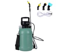 Pulvérisateur de jardin, pulvérisateur à pile à batterie 1, 35 gallon / 5L électrique avec 3 buses de brume USB jardin rechargeable avec tige télescopique, poignée et bandoulière pour la pelouse verte