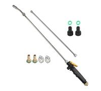 Pulvérisateur de jardin réglable avec connecteurs cannelés en laiton pour tuyaux de 0,95 cm et 0,6 cm, buse extensible en acier inoxydable pour arroser les plantes, lavage de voiture et nettoyage