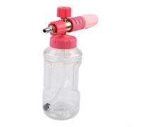 Pulvérisateur de mousse 4000 PSI avec rapport de mousse réglable pour le nettoyage du véhicule compatible avec connecteur rapide 1/4" pour voiture et moto Design de buse (Rose foncé)