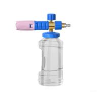 Pulvérisateur de mousse de 4000 PSI pour le nettoyage du véhicule avec rapport de mousse réglable et buses en acier inoxydable et laiton pour une performance constante (bleu rose)