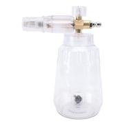 Pulvérisateur de mousse de lavage de voiture 1 L - Pulvérisateur de savon moussant haute pression pour le nettoyage des véhicules - Bouteille transparente, buse rotative, noyau de