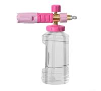 Pulvérisateur de mousse pour nettoyeur haute pression équipé de raccords en acier inoxydable et en laiton, niveaux de mousse réglables pour nettoyer les voitures, allées, murs, et plus encore (poudre