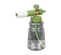 Pulvérisateur de mousse pour voiture - Nettoyeur haute pression - Fixation de mousse de buse réglable - 1 l en acier inoxydable - Grand goulot avec raccord rapide de 1/4" - Pistolet à mousse de lavage