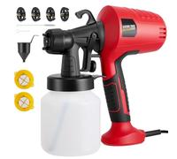 Pulvérisateur de peinture, 500 W HVLP pistolet électrique avec récipient de 800 ml, 4 buses et 3 motifs, pulvérisateur de peinture pour murs et plafonds, intérieur et extérieur, clôture