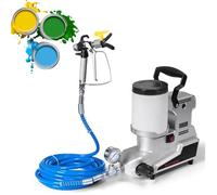 Pulvérisateur de peinture à haute pression, machine électrique sans air avec pression réglable, tuyau de 5 m, trémie de 2,5 L pour murs et meubles intérieurs et extérieurs