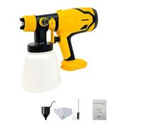 Pulvérisateur de peinture avec récipient de 1000 ml pour meubles, armoires, clôture, mur, porte, jardin, buses et 3 motifs