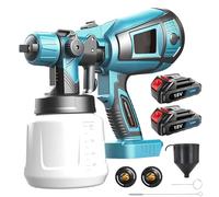Pulvérisateur de peinture de clôture sans fil pour batterie Makita pour intérieur et extérieur, armoires, maison, clôture, plafond, pulvérisateur de peinture avec deux batteries de 3000 mAh, pistolet