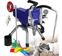 Pulvérisateur de peinture électrique airless avec pression réglable, haute puissance 2200 W pour surfaces intérieures et extérieures sur bois et métal