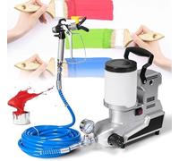 Pulvérisateur de peinture électrique, design sans air, débit de 2,5 l/min, pression réglable pour peinture murale, portable avec tuyau de 5 m