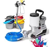 Pulvérisateur de peinture électrique sans air, pression réglable 1600 W pour peinture murale commerciale, portable avec tuyau de 5 m