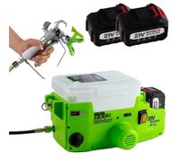 Pulvérisateur de peinture haute performance, moteur 500W, batterie 21V au lithium , 2 batterie