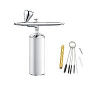 Pulvérisateur de peinture, Kit de compresseur de brosse à air intelligent Silent Personal Personal Cordon Graduit Stylos Stylos tanné Tan Master Craft Art Design Tool pneumatique(Part B White)