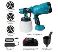 Pulvérisateur de peinture - Makita - Sans fil - 210W - 1000ML - Motifs de pulvérisation précis