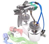 Pulvérisateur de peinture pneumatique, double tête double buse avec buse de 1,3 mm, haute pression pour des finitions lisses sur des projets mécaniques et électroniques