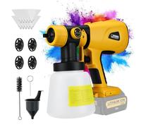 Pulvérisateur de peinture pour batterie Dewalt 20 V max, pistolet à peinture HVLP avec moteur sans balais et buse en cuivre, pulvérisateur de peinture sans fil 200 W pour intérieur et extérieur