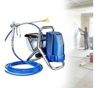 Pulvérisateur de peinture sans air 1800 W pour mur, plafond, bois, métal, pistolet industriel, rénovation intérieure et extérieure, max 228 bar, tuyau de 5 m, 2 L/min 220 V