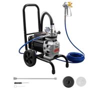 Pulvérisateur de Peinture sans Air à Membrane-VEVOR-Système de Pulvérisation de Peinture Airless 1100 W, avec Chariot