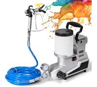 Pulvérisateur de peinture sans air, haute pression 1600 W pour peintures émulsion et latex, avec tuyau de 5 m pour une pulvérisation efficace et des opérations de prévention des incendies