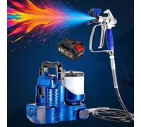 Pulvérisateur De Peinture sans Air Portable, Pistolet À Spray Électrique Haute Pression, sans Fil Batterie 21V 6 Vitesses, Grande Capacité 1,2L, pour Peinture Latex Et Projets Commerciaux(Blue)
