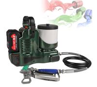 Pulvérisateur de peinture sans fil, 500 W, haute pression de 1,1 l/min, 6 vitesses réglables, pression maximale de 15 MPa, trémie de 1,2 l et batterie au lithium