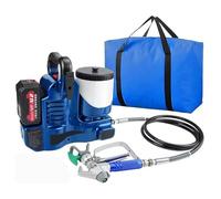 Pulvérisateur de peinture sans fil, haute pression avec batterie au lithium 21 V, pression maximale 15 MPa, débit 1,1 l/min, 6 vitesses réglables pour peinture intérieur/extérieur