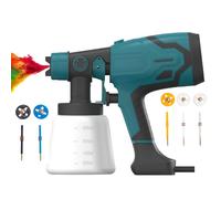 Pulvérisateur de peinture sans fil HVLP puissant avec 3 modes de pulvérisation, récipient de 1000 ml pour peinture de maison, intérieur et extérieur, murs et plafonds
