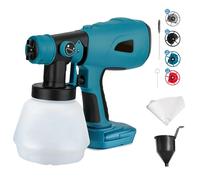 Pulvérisateur de Peinture sans Fil Makita 18 V, Pistolet Électrique HVLP Portable avec 4 Buses et Récipient de 1000 ML pour Murs, Clôtures, Bricolage et Maison