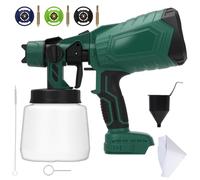 Pulvérisateur de peinture sans fil pour batterie Makita 18 V, 200 W avec 3 modes de pulvérisation et 3 buses, réservoir de 1000 ml, pistolet pulvérisateur HVLP pour intérieur et extérieur (sans