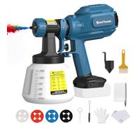Pulvérisateur de peinture sans fil pour batterie Makita 18 V (batterie non incluse) - Pulvérisateur de peinture pour clôture avec récipient de 1200 ml, avec 4 buses et 3 motifs, pulvérisateur de