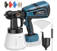 Pulvérisateur de peinture sans fil pour batterie Makita 18 V LXT Li-ion, pistolet à peinture 200 W avec moteur sans balais, 3 buses en cuivre et récipient de 1000 ml, pistolet pulvérisateur pour