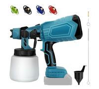 Pulvérisateur de peinture sans fil pour clôture compatible avec batterie Makita 18V/21V, avec 5 buses, récipient détachable de 800 ml, pulvérisateur de peinture pour clôtures et abris, armoires