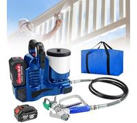 Pulvérisateur de peinture sans fil sans air - Haute pression 15 MPa, 6 vitesses réglables, batterie rechargeable de 1200 mAh et débit de 1,1 l/min pour peinture murale intérieur/extérieur