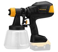 Pulvérisateur de peinture sans fil sans balais pour batterie Dewalt 20 V, 4 buses, viscosité 150 DIN/s, débit de 1000 ml/min et pistolet à peinture électrique de 1200 ml pour meubles, murs (batterie