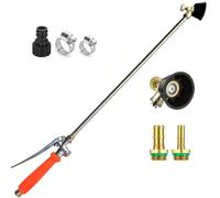 Pulvérisateur de rechange entièrement en métal avec buse réglable et poignée verrouillable, compatible avec les tuyaux d'arrosage de 6,35 mm et 9,5 mm pour Karcher et systèmes (67 cm)