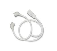 Pulvérisateur de shampooing avec fixation flexible pour robinet de douche - Tête carrée, longueur du tuyau de 100 cm, s'adapte à la plupart des robinets de lavabo ronds ou ovales, blanc
