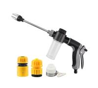 Pulvérisateur de tuyau - 16,1 pouces - Arroseur de jardin en métal - Buse haute pression avec distribution d'eau pour le nettoyage de voiture de jardin, patio, idéal pour les tâches d'eau en plein air