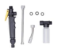 Pulvérisateur d'eau en mousse réglable détachable à haute pression à super impact pour arrosage de jardin, lavage de voiture, plastique, alliage d'aluminium, 52,5 cm